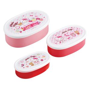 헬로키티 팬시 보존용기 3종 세트 과일도시락 간식용기