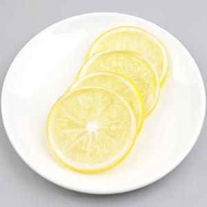 고급형 슬라이스 조각 레몬 모형 옐로우 7.5cm 4개 과일모형 UR
