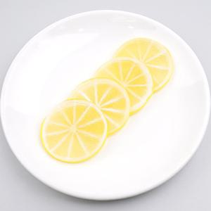 얇은 슬라이스 레몬 모형 5.5cm 4개 과일모형 UR