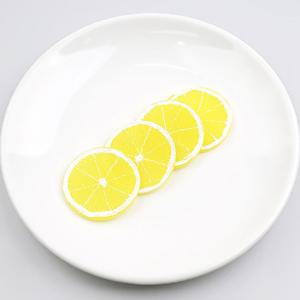 조각 슬라이스 레몬 모형 옐로우 4.5cm 4개 과일모형