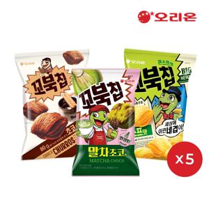 꼬북칩 말차초코맛 5개+꼬북칩 콘스프 5개+꼬북칩 초코츄러스 5개