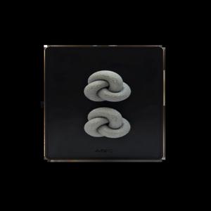 The Knot Series 노트 스위치  커버 1,2,3구 (블랙&실버)