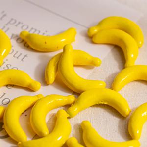 미니 바나나 모형 20개(6.5cm)-인조 모조 가짜 장난감 과일 모형 매장 디스플레이