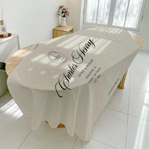 레터링 프렌치 순면 패브릭 포스터 가리개 커튼 3. 뮤지엄