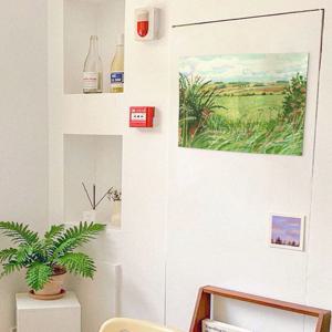 데이비드 호크니 명화 패브릭 포스터 22종 - 18.F-산울타리 사이