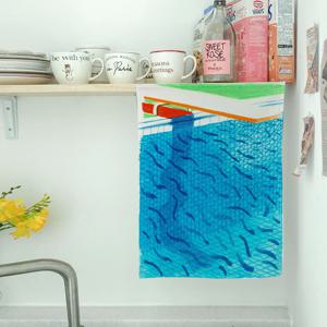 데이비드 호크니 명화 패브릭 포스터 22종 - 19.F-푸른 잉크 수영장