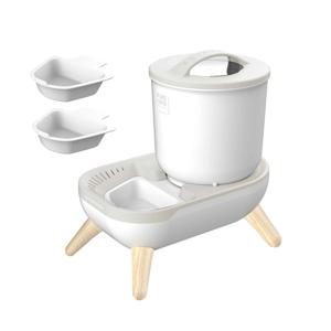 퓨어나인S9 자동급수기+추가거름망2개 set 모델 D18(18cm) 원목다리