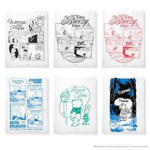 디즈니 곰돌이 푸 카툰 심플 드로잉 프린팅 가림천 패브릭 포스터 7종