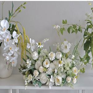 화이트 사방화 센터피스 45cm 돌상 상차림 웨딩 촬영 소품 스튜디오