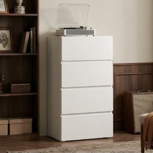 4단 손잡이안전 둥근모서리 와이드 수납 서랍장 800 QKSAF