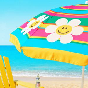 캠핑 비치 경량 파라솔 - 레인보우 크러쉬 스마일