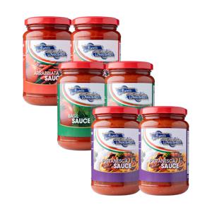 파스타소스3종(아리바아따+토마토바질+푸타네스카파)x2개 세트