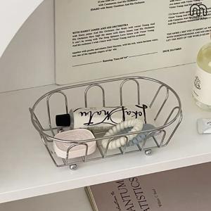 루드 철제 악세사리 트레이 보관함 향수 차키 오브제 소품 정리함 인테리어 메탈 바구니