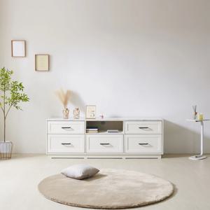 바비 1800 거실장 (대리석 패턴 상판+ 멀바우 상판)