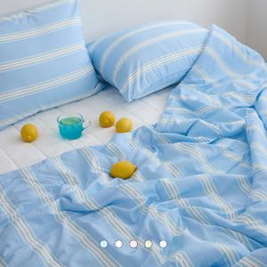 드리즐 스트라이프 냉감 양면 워싱 알러지케어 여름 차렵이불 SS/Q/K 5컬러