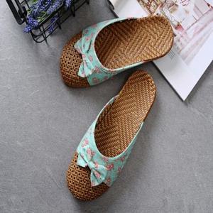 쁘띠 리본 라탄 슬리퍼 여름 실내화 4종