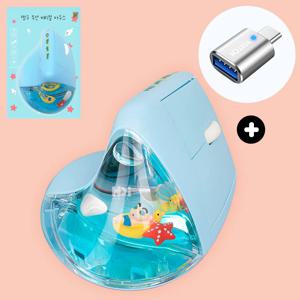 짱구는못말려 인체공학 버티컬 무선/블루투스 마우스+OTG젠더포함