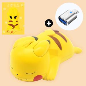 귀여움 한도초과! 피카츄 입체 피규어 무선 블루투스 마우스+OTG젠더포함