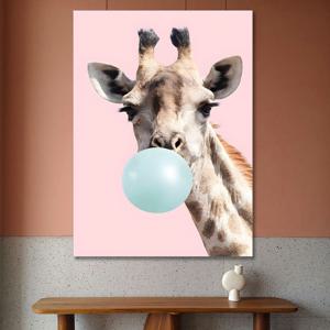 풍선껌 동물 기린 캔버스 액자 거실 현관 신혼집 카페 힙한 인테리어 그림