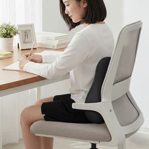 바른자세 의자 등받이 쿠션 허리 요추 받침대 사무실 허리디스크 메모리폼 의자 등받이