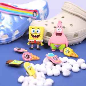스폰지밥 참 세트 실리콘 파츠 신발 악세사리 파츠 신꾸 4개