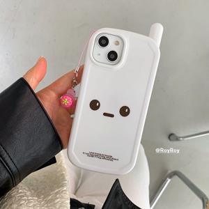 MADE 표정 매트 화이트 안테나 아이폰케이스 빈티지 귀여운 y2k 레트로