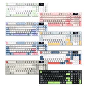 WK50 오피스프로 98키 LCD 무선 블루투스 키보드 RGB 풀윤활 무소음 방수