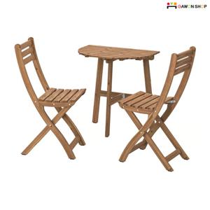 ASKHOLMEN 2인용 야외 벽테이블과 의자 세트