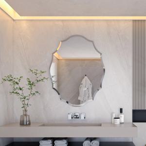 북유럽 베네치아 유리거울 벽걸이 프레임없음 실버