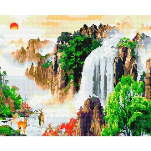 DIY 보석십자수 (캔버스형) 운수대통 산수화 40X50cm