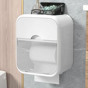 간편하게 스티커로 착! 수납형 완벽 방수 무타공 휴지걸이