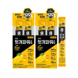 광동 헛개파워 스틱 망고맛 20개입 / 숙취해소 젤리