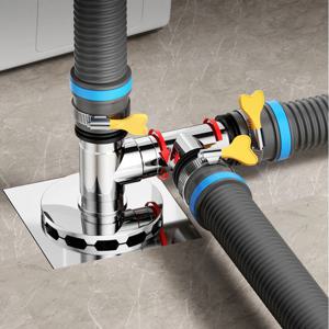 세탁기 배수구 트랩 하수구 세탁실 유가 베란다 배수관 덮개 건조기 배수 연결 3구