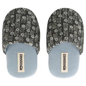 SOFT FLOWER HOUSE SHOES BLACK