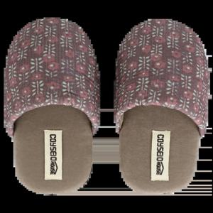 SOFT FLOWER HOUSE SHOES PURPLE