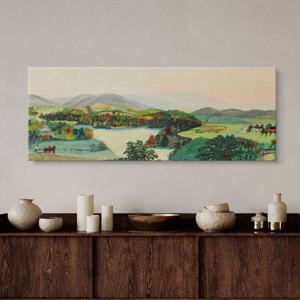 힐링 풍경화 그랜드마 모지스 인테리어 캔버스 액자 _ 가을 와이드