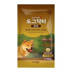 팜스코 도그닥터 진도개 사료 진돗개 사료 15kg
