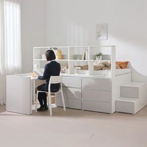 조이 수납 성인 벙커침대 F세트 1400서랍장+600책상+상부책장 SS