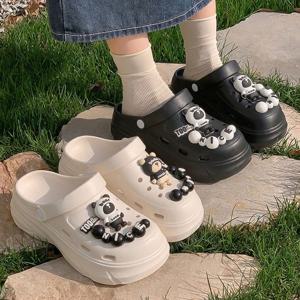 편한 슬리퍼 푹신 말랑 5cm통굽 키높이 샌들 가벼운 EVA 여름 슈즈 2color