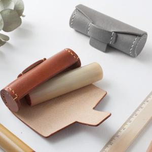 가죽 도장지갑 케이스 립밤 립스틱 홀더 수납 공예소품 답례품 5color