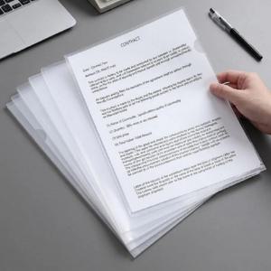 투명 A4 L자 클리어 화일 서류 보관 파일 엘자 엘 홀더