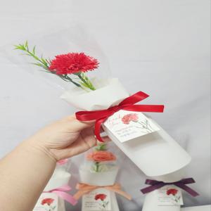 한송이카네이션 꽃다발 비누꽃 어버이날 스승의날 어린이집 선생님선물 코랄핑크