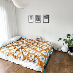 푸리따 플라워 코튼 거즈 대형 담요 소파커버/러그/블랭킷/담요