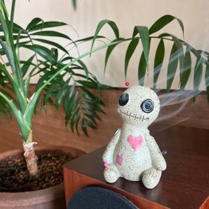 큐티 좀비 인형 인센스콘 홀더 챔버 트레이 향 받침대 할로윈 인테리어 소품 장식