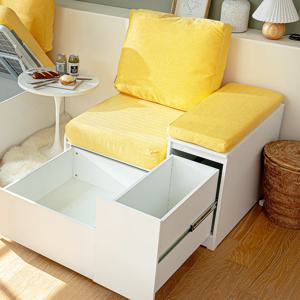 생활방수 패브릭 서랍형 1인용 수납 소파 원룸 침대 4Color