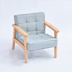 우든패브릭소파 1인용 애쉬블루 키즈소파