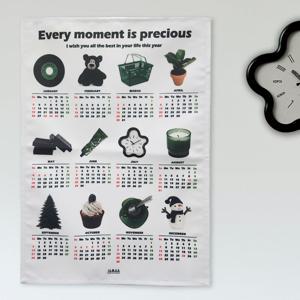 2025년 캘린더 패브릭 달력 포스터 가리개 벽걸이 인테리어_오브제 3종
