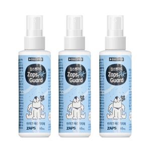 반려견 산책용폼 잡스펫가드 60ml 3개 휴대용 강아지 진드기 기피제