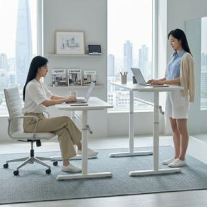 모션데스크 높이조절 책상 스탠딩 높낮이조절 서서하는 컴퓨터 테이블