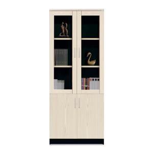 모던 파스텔오크 5단책장 / 반유리장 W800